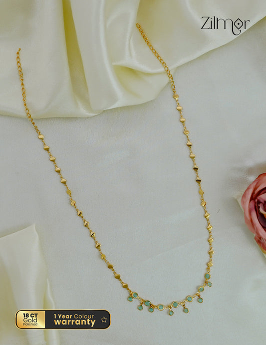 18K Gold Plated Semi Precious Stone Drop Necklace - KY1012569