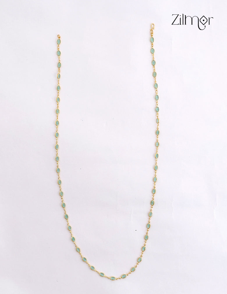 18K Gold Plated Semi Precious Stone Long Necklace - KT1012517