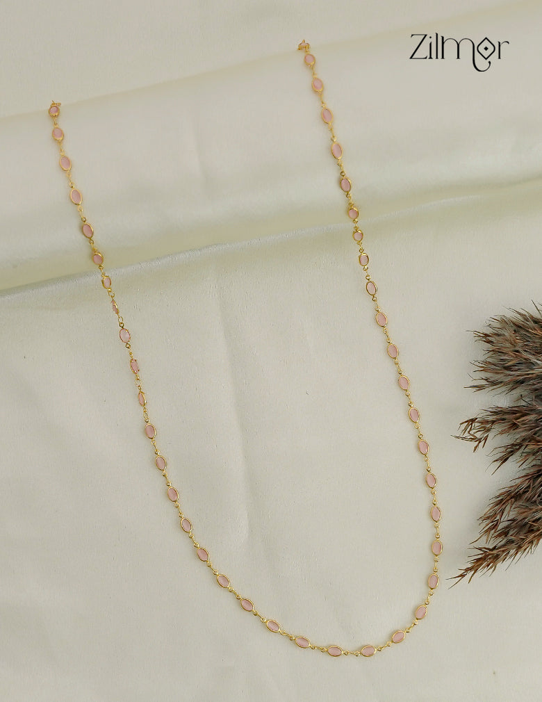 18K Gold Plated Semi Precious Stone Long Necklace - KT1012517