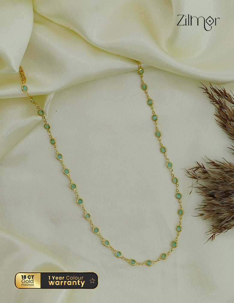 18K Gold Plated Semi Precious Stone Necklace - KT1012469