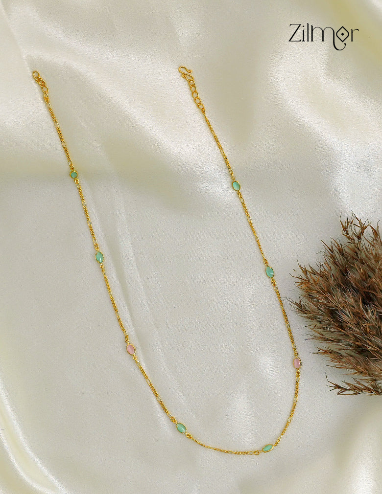 18K Gold Plated Semi Precious Stone Necklace - KT1012475