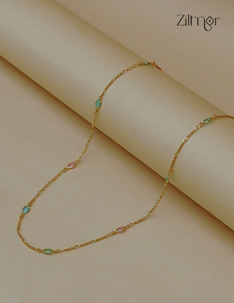 18K Gold Plated Semi Precious Stone Necklace - KT1012475