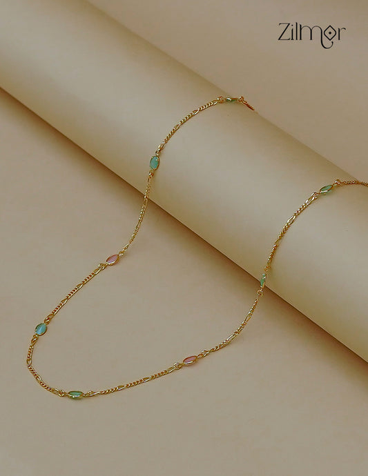 18K Gold Plated Semi Precious Stone Necklace - KT1012475