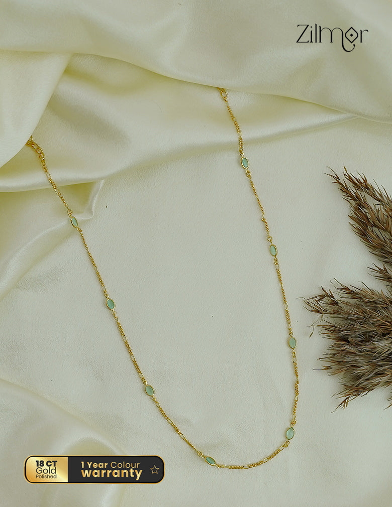 18K Gold Plated Semi Precious Stone Necklace - KT1012475