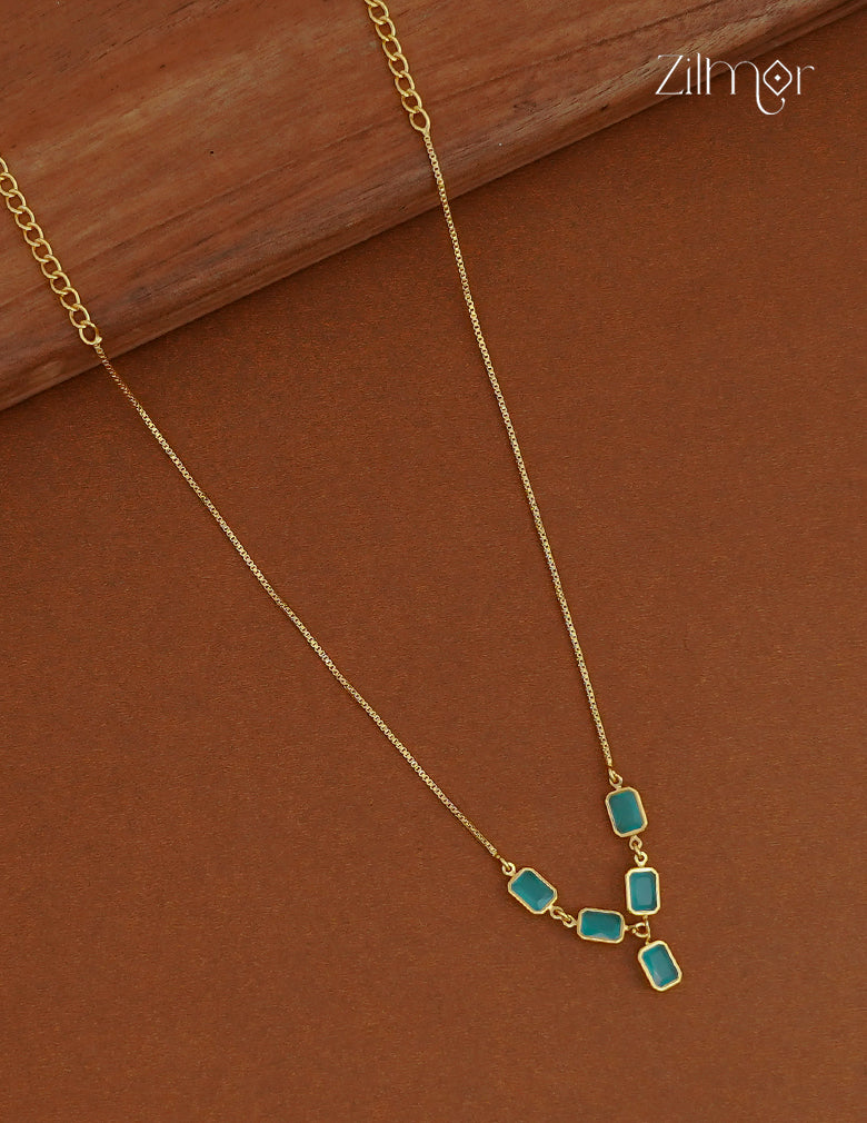 18K Gold Plated Semi Precious Stone Necklace (color option) - PE1012360