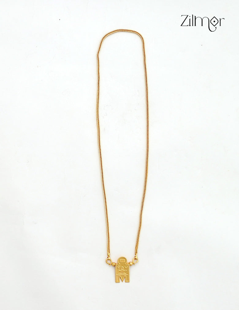 18K Gold Plated Shivalinga Pendant Thali Chain - AG1012777