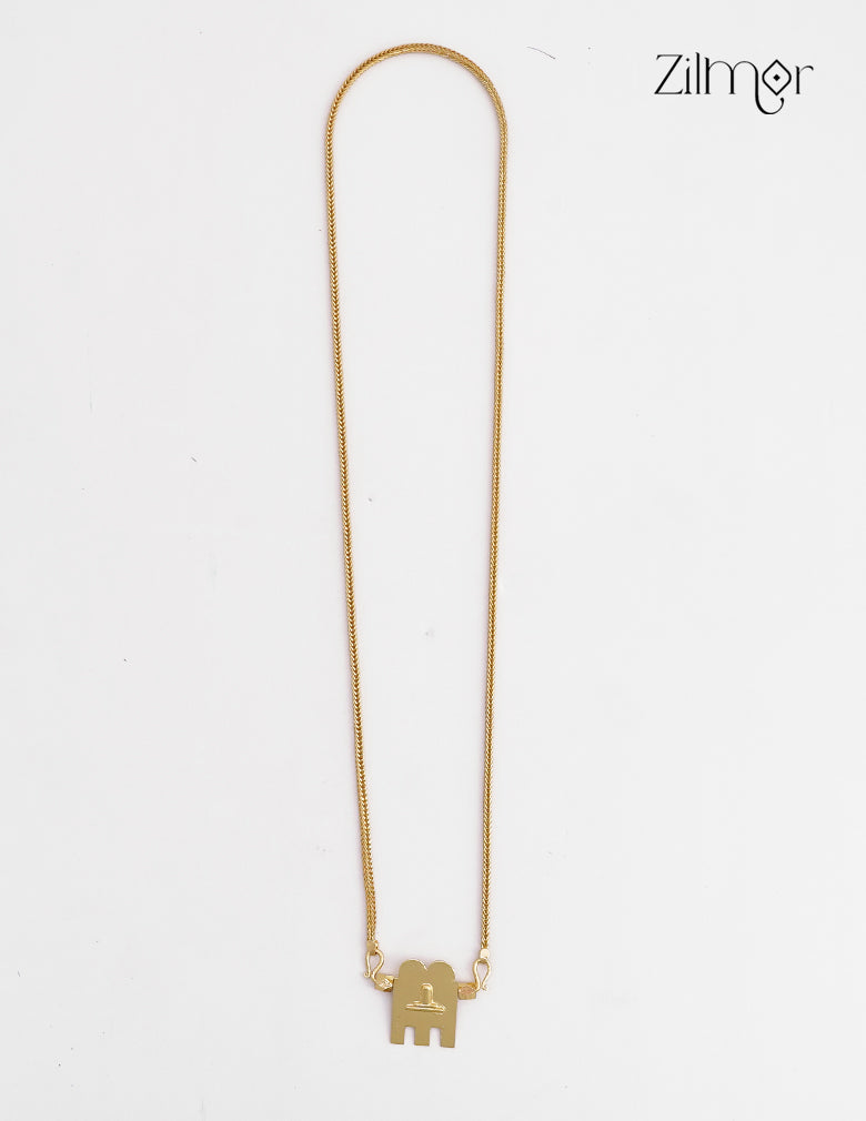 18K Gold Plated Shivalinga Pendant Thali Chain - ZS1012377