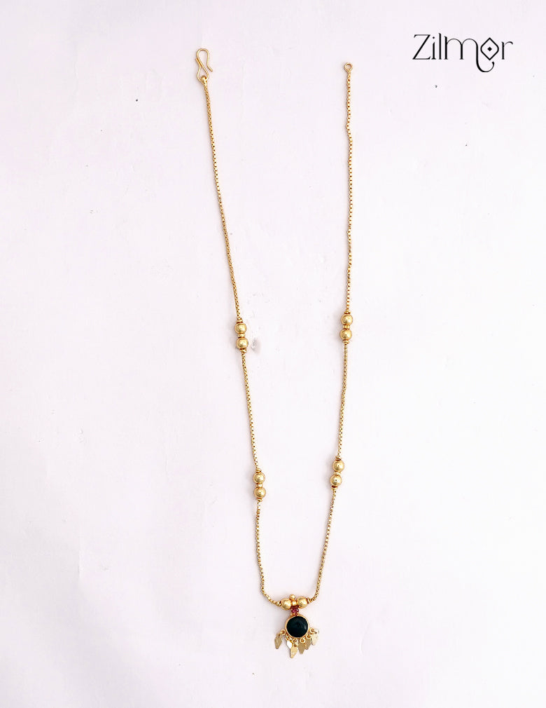 18K Gold Plated Simple Palakka Elakathali Necklace – PE1012784