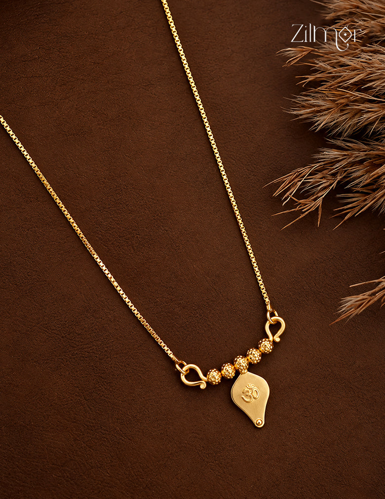 18K Gold Plated OM Thaali Pendant Necklace - PP1013070