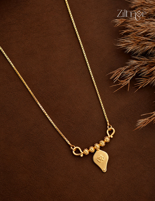 18K Gold Plated OM Thaali Pendant Necklace - PP1013070