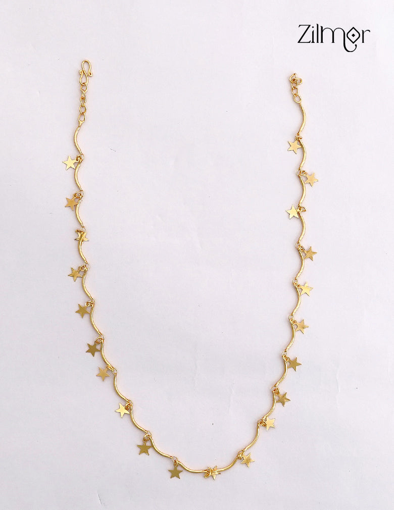 18K Gold Plated Star Charm Choker Necklace - KT1012534