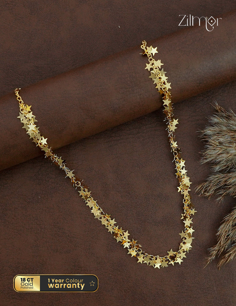 18K Gold Plated Star Charm Necklace - KT1012474