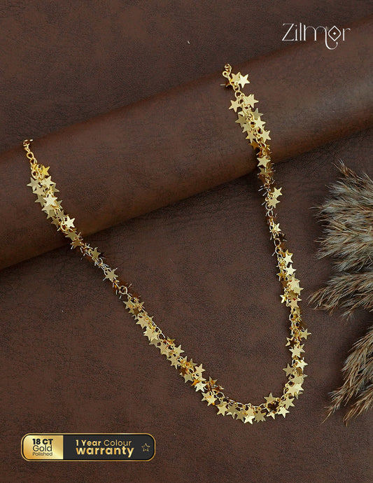 18K Gold Plated Star Charm Necklace - KT1012474
