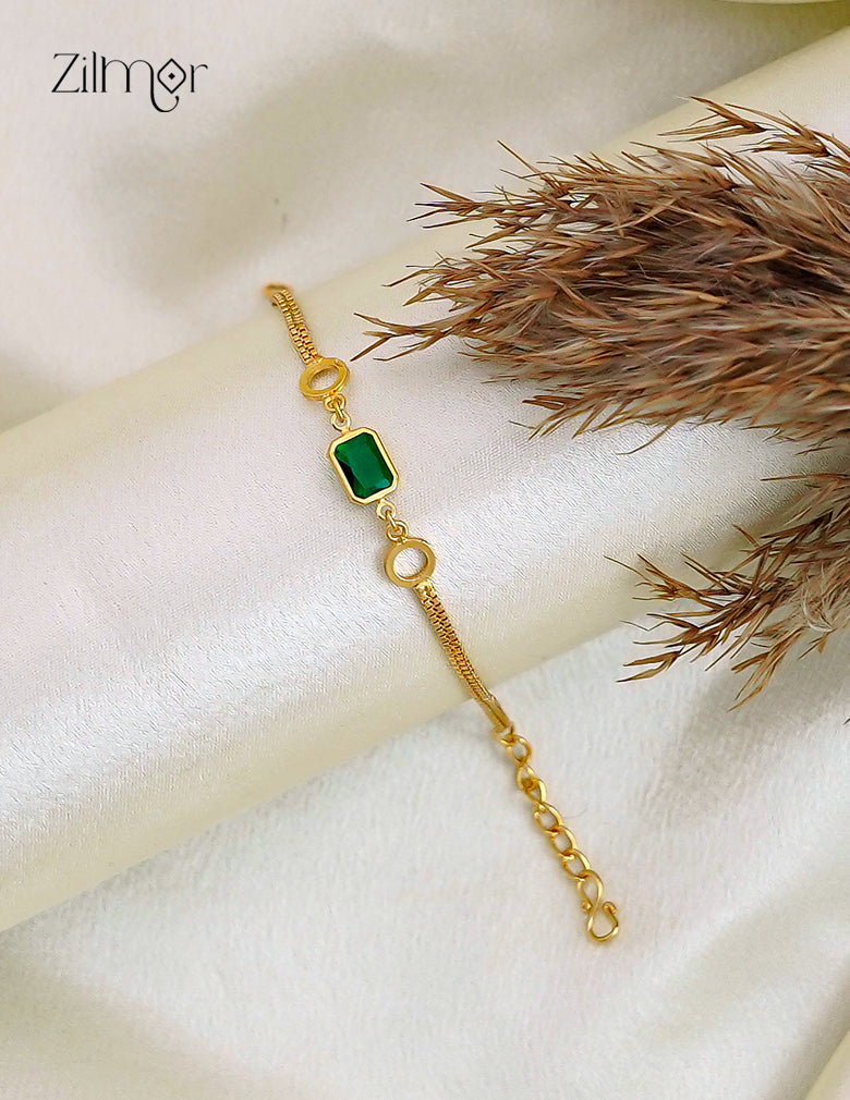18K Gold Plated Stone Centre Bracelet - PE1012634