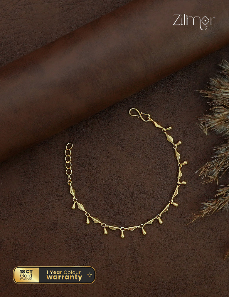 18K Gold Plated Teardrop Dangles Bracelet - SK1012611