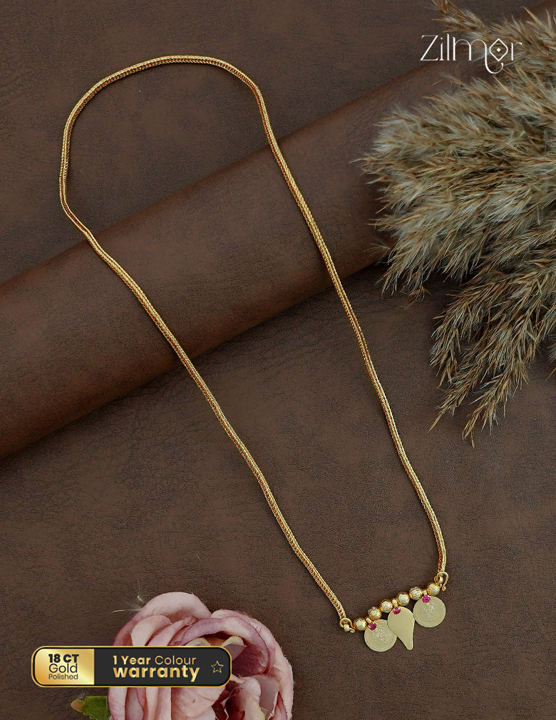 18K Gold Plated Thaali Chain with Lakshmi Coin Pendant Necklace - TR1012451