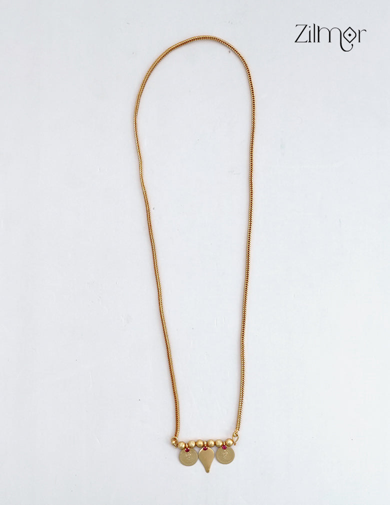 18K Gold Plated Thaali Chain with Lakshmi Coin Pendant Necklace - TR1012451