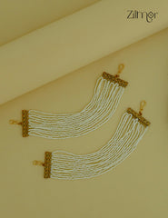 Multi Layer Pearl Bridal Earchain Maatal - KS1012199