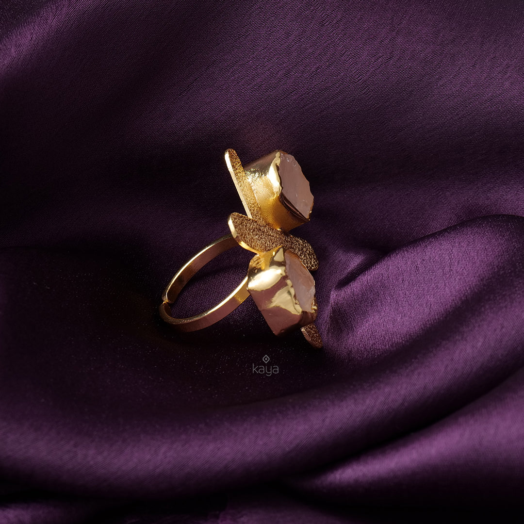 KR200127 - Natural Raw Stone Ring 4-Zilmor