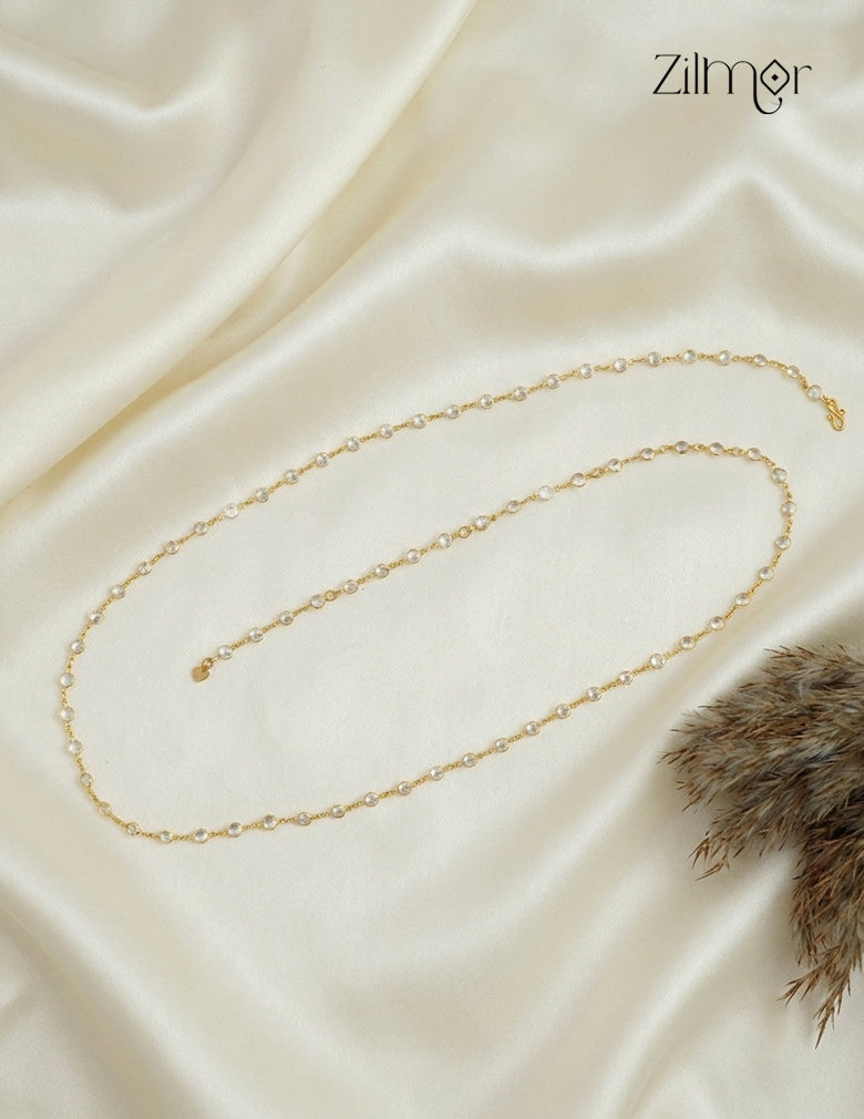 18k Gold Plated Semi Precious Crystal Stone Hip Chain - KT1012357