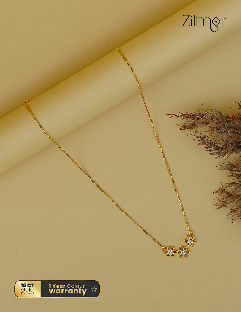 Gold toned Simple Chain Necklace-1