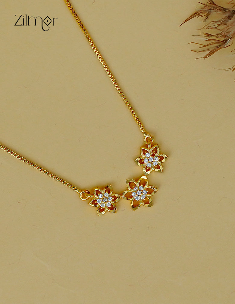 Gold toned Simple Chain Necklace-2