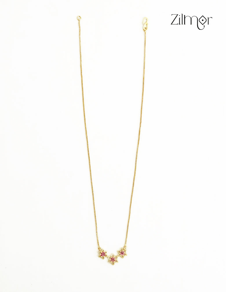 18k Gold Plated Simple Chain Necklace - TR1012334