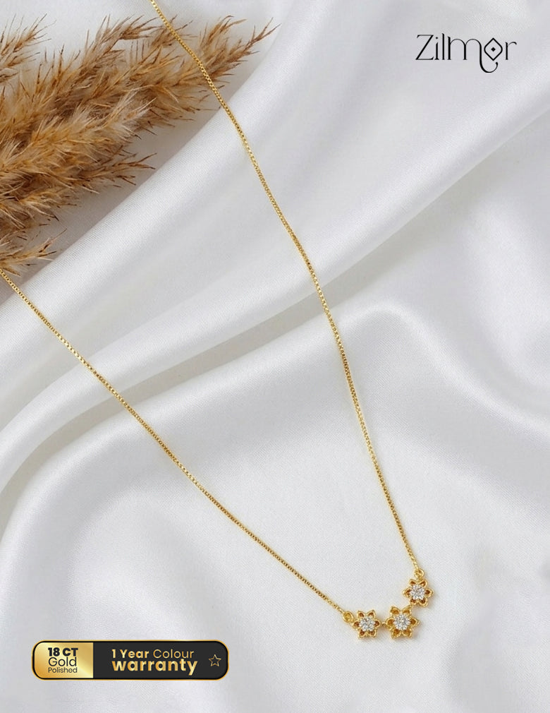  Gold  toned Simple Chain Necklace