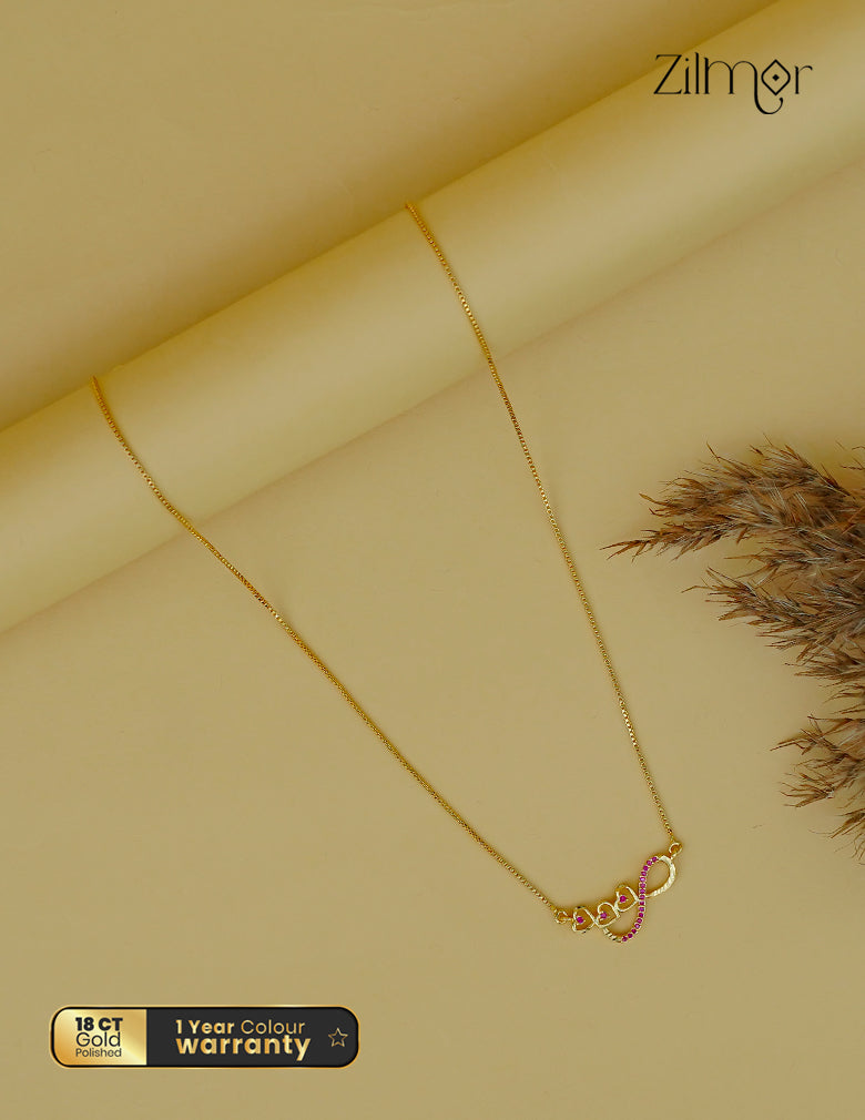  Gold  toned Simple Chain Necklace