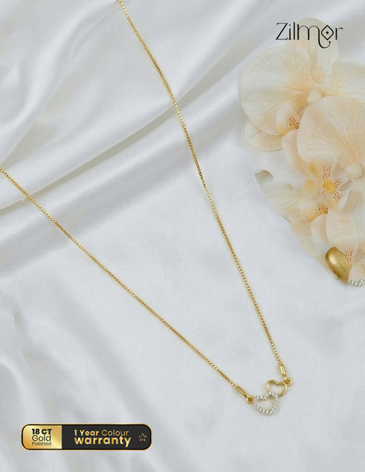 Gold  toned Simple Chain Necklace