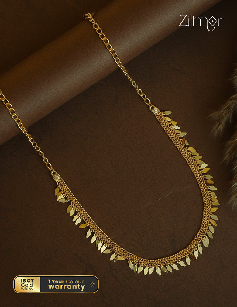 18k Gold Plated Simple kerala style Elakka Thali choker Necklace