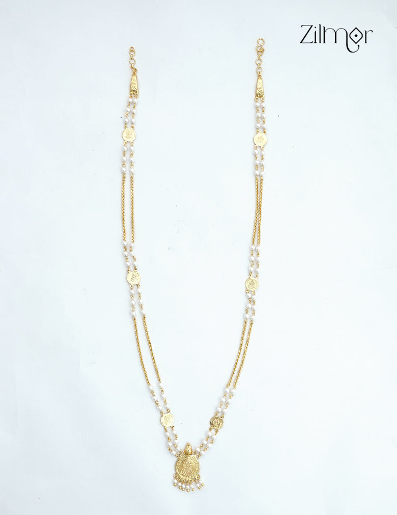 18k Gold plated Pearl Kaashu Long Necklace - ZS1012814