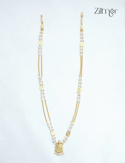 18k Gold plated Pearl Kaashu Long Necklace - ZS1012814