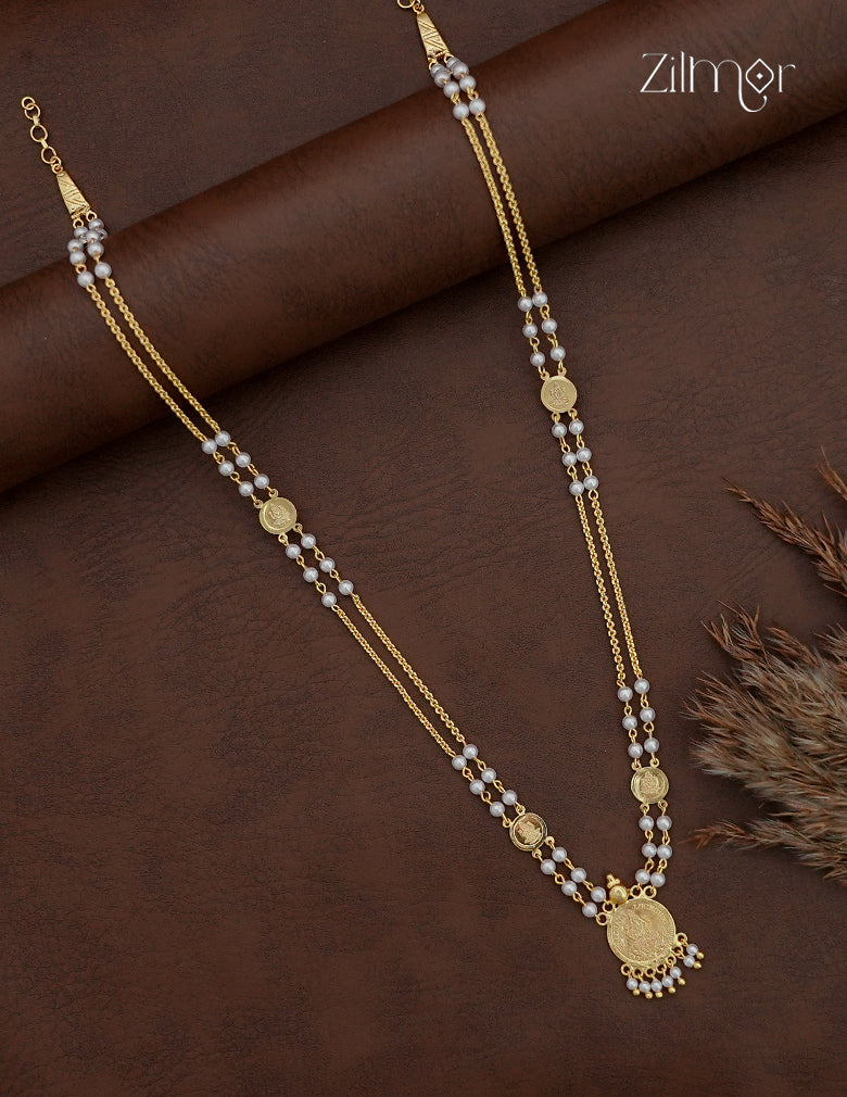 18k Gold plated Pearl Kaashu Long Necklace - ZS1012814