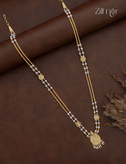 18k Gold plated Pearl Kaashu Long Necklace - ZS1012814