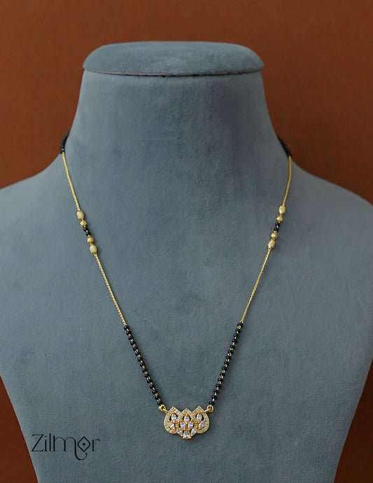 PP1011951- Gold Plated AD Stone Pendant Mangalsutra Necklace