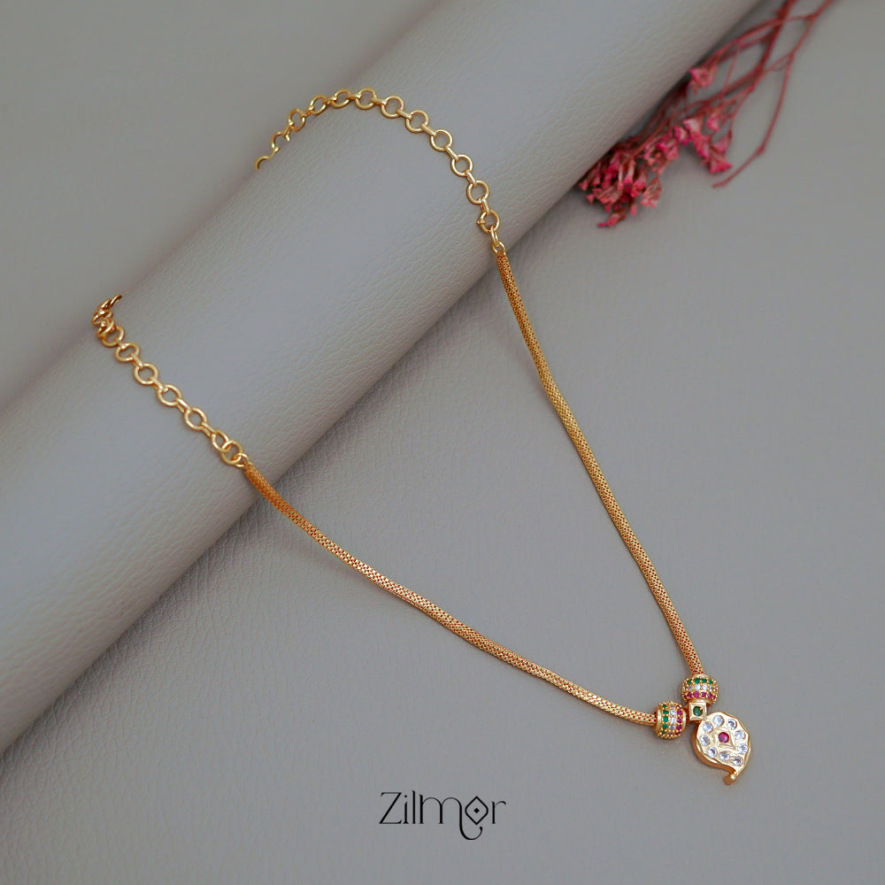 ZN1011520 -  Simple Stone Mango Necklace (color option)