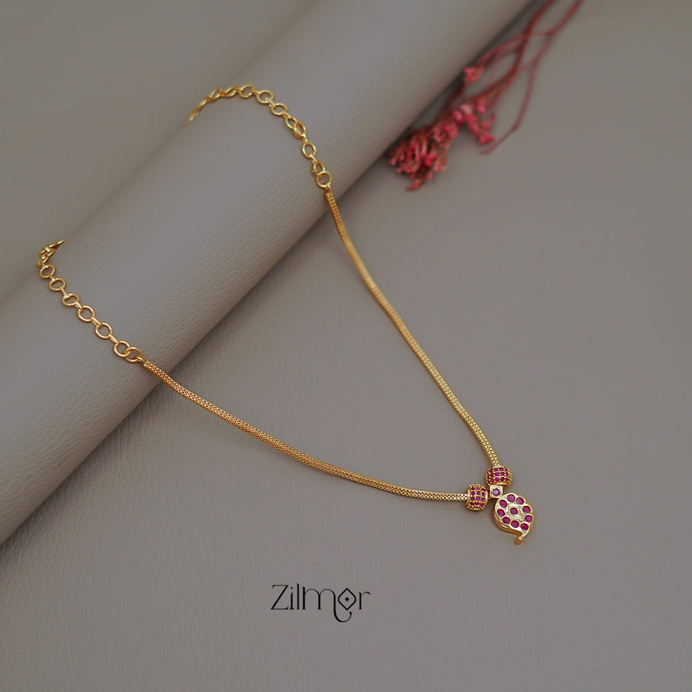 ZN1011520 -  Simple Stone Mango Necklace (color option)