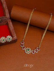 SN101679 - Premium Antique Stone Choker with Earrings 1-Zilmor