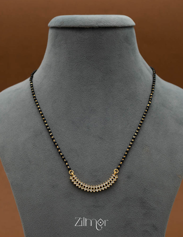 PE100886 - Gold Plated AD Stone Pendant Mangalsutra Necklace