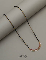 PE100886 - Gold Plated AD Stone Pendant Mangalsutra Necklace
