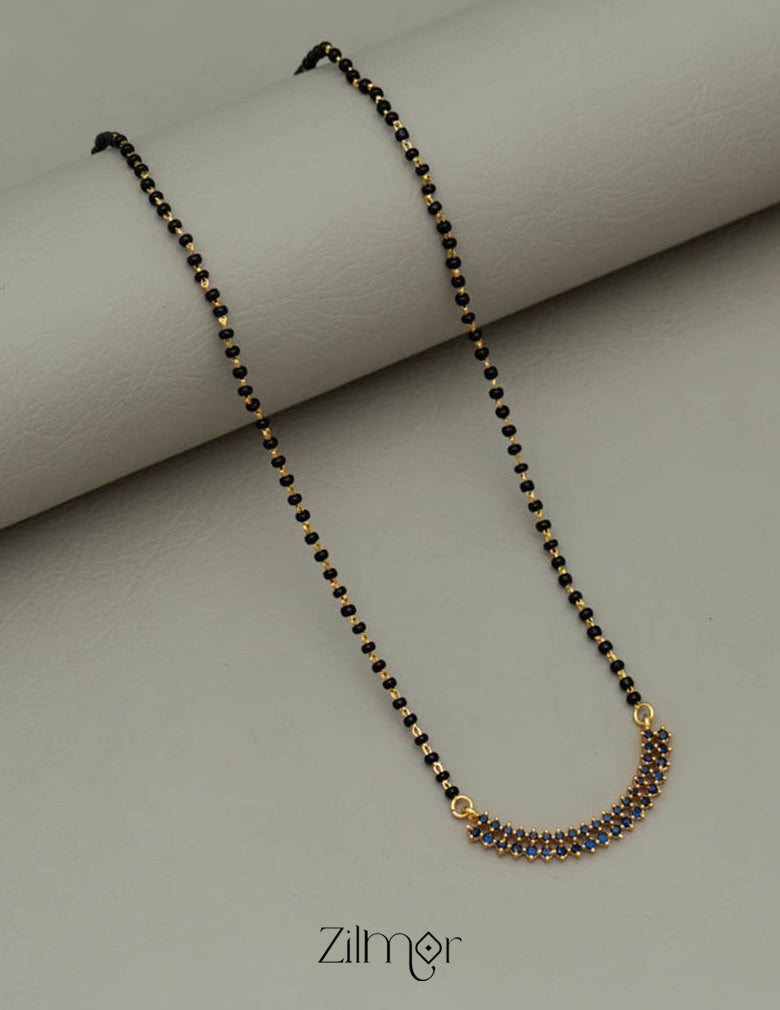 PE100886 - Gold Plated AD Stone Pendant Mangalsutra Necklace