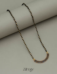 PE100886 - Gold Plated AD Stone Pendant Mangalsutra Necklace