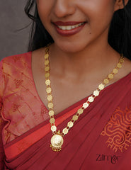 PP101086 - Gold Plated Kaashu coin Long Haram Necklace 6-Zilmor