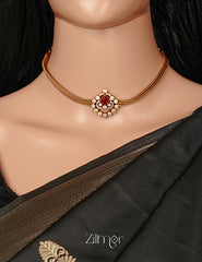 BH1011265 -  Premium Antique AD Pendant Necklace Earrings Set