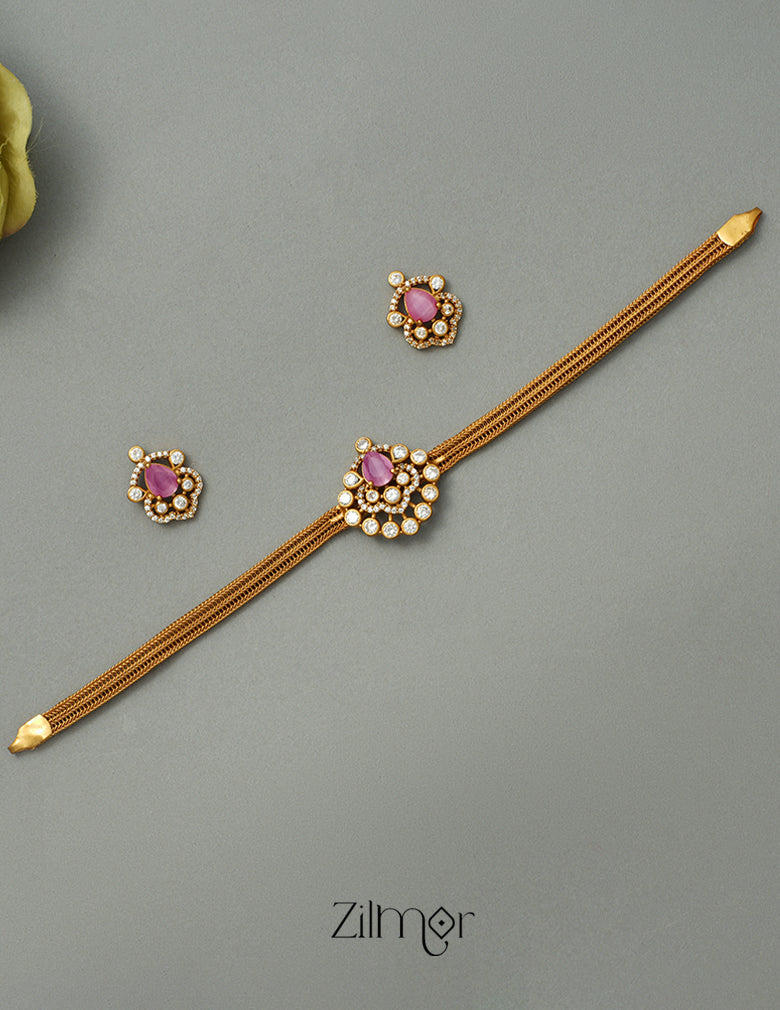 BH1011265 -  Premium Antique AD Pendant Necklace Earrings Set 4-Zilmor