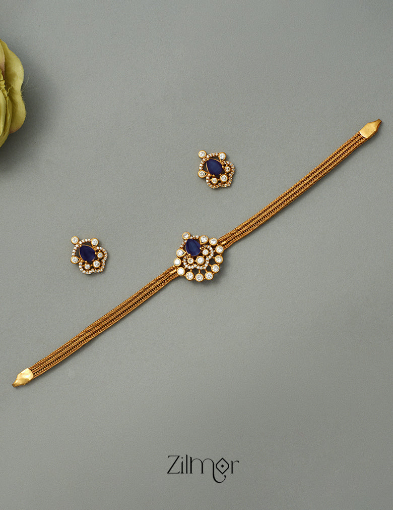 BH1011265 -  Premium Antique AD Pendant Necklace Earrings Set 5-Zilmor