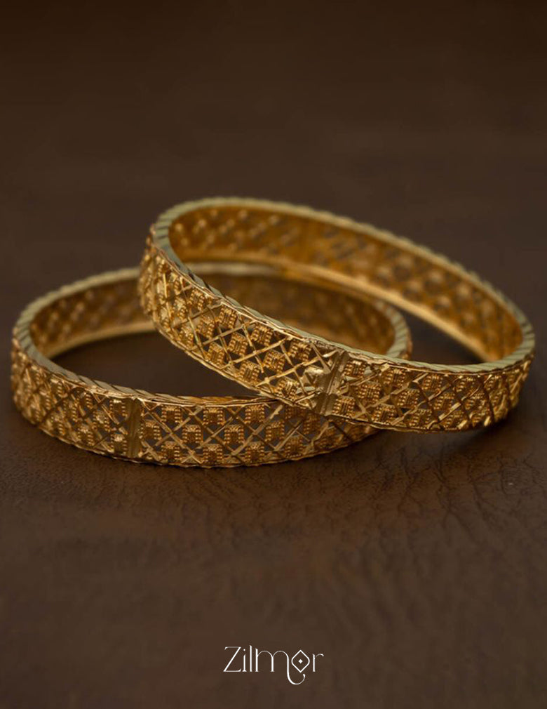 KF101444 - Gold Plated Bangle (pair) 2-Zilmor