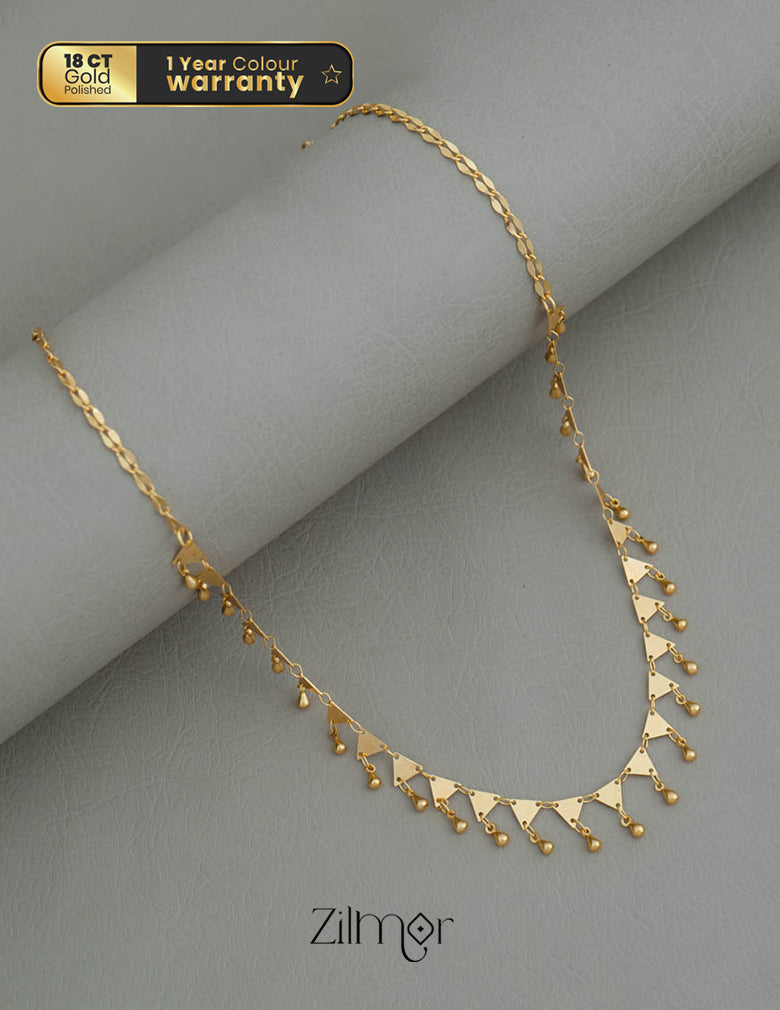 PE101851  - Gold Plated Geometric shape Collar Necklace 1-Zilmor