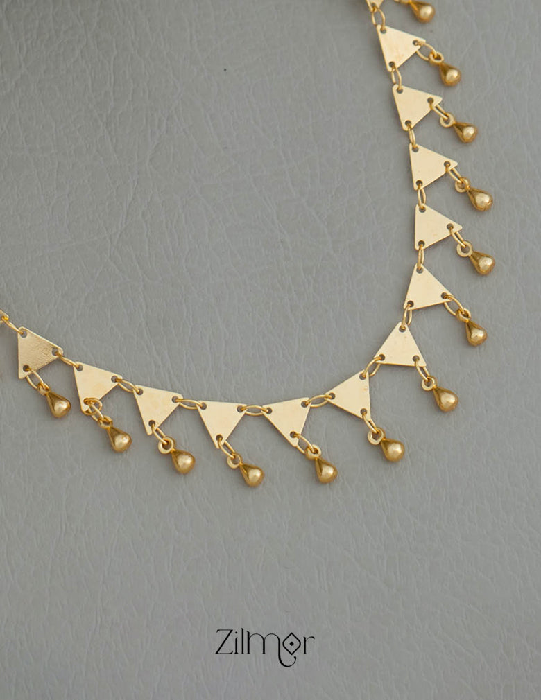 PE101851  - Gold Plated Geometric shape Collar Necklace 2-Zilmor